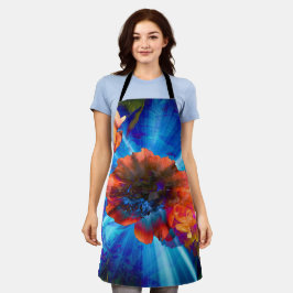 Peonies in blauem Licht Schürze