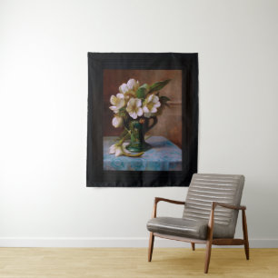 Peonies in einer Vase von Hans Zatzka Wandteppich