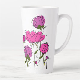 Peonies Latte Tasse