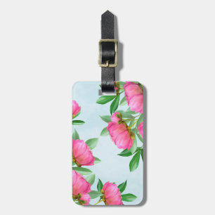 Peonies Luggage Tag Gepäckanhänger