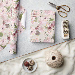Peonies Mauve und Blush Zeitgenössische Blume Geschenkpapier