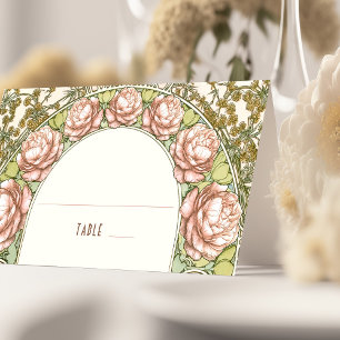 Peonies Name Cards Hochzeitstisch Vintag Platzkarte