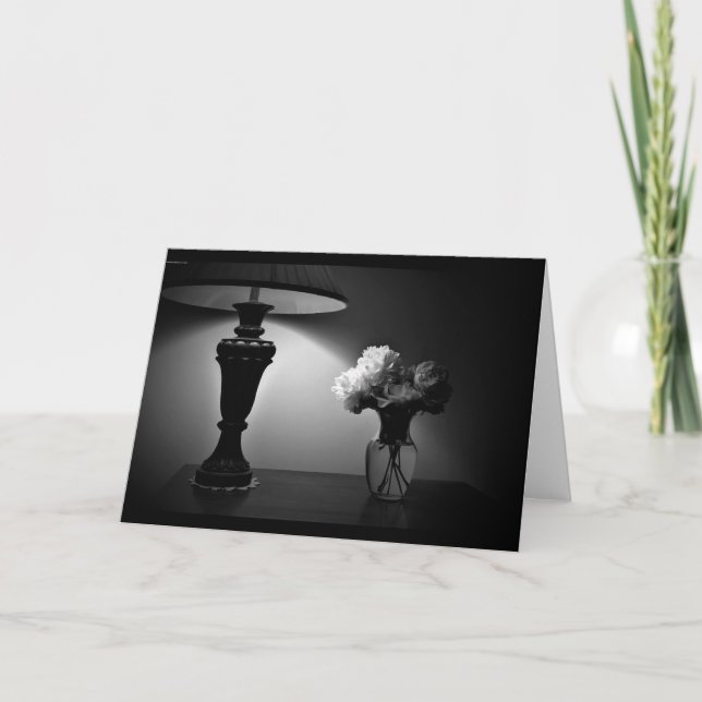 Peonies - noir, card karte (Vorderseite)