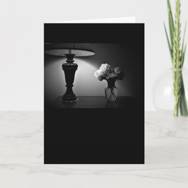 Peonies - noir, card karte (Vorderseite)