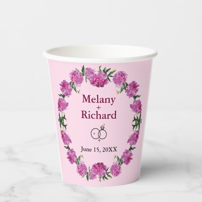 Peonies. Pappbecher (Vorderseite)