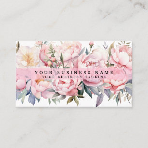 Peonies Peony Blume Business Cards Visitenkarte