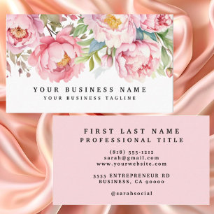 Peonies Peony Blume Business Cards Visitenkarte