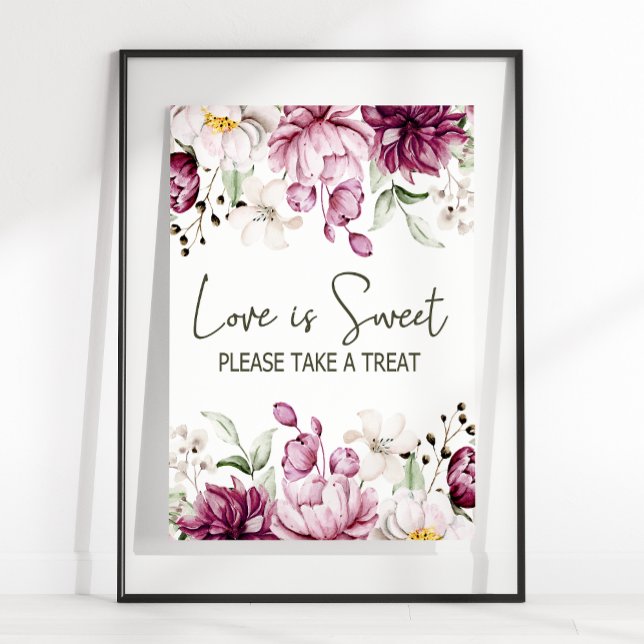 Peonies Pink Burgundy Blumenzwiebeln Liebe ist süß Poster (Von Creator hochgeladen)