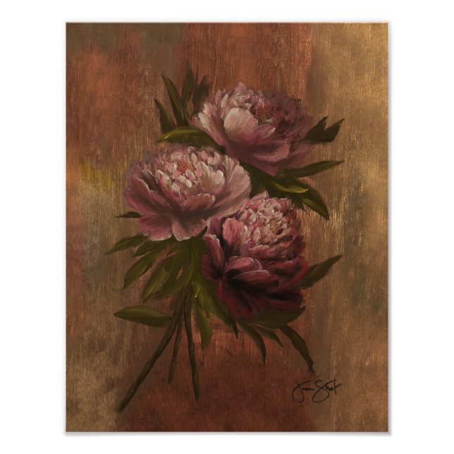 Peonies Poster 11x14 (Vorne)