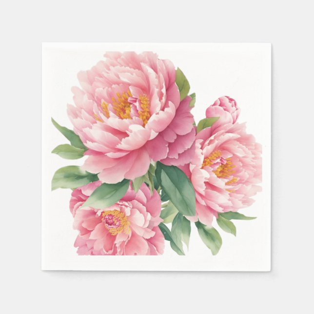 Peonies Serviette (Vorderseite)