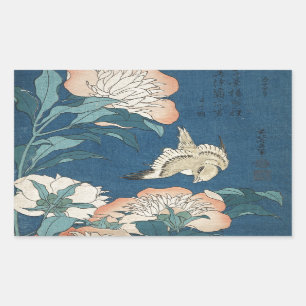 Peonies und Kanarische Inseln Rechteckiger Aufkleber