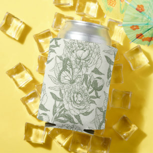 Peonies und Schmetterlinge blockieren den Druck, S Dosenkühler