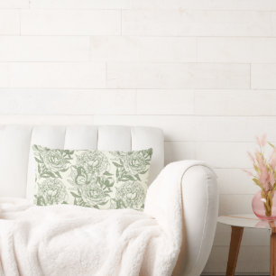 Peonies und Schmetterlinge blockieren den Druck, S Lendenkissen