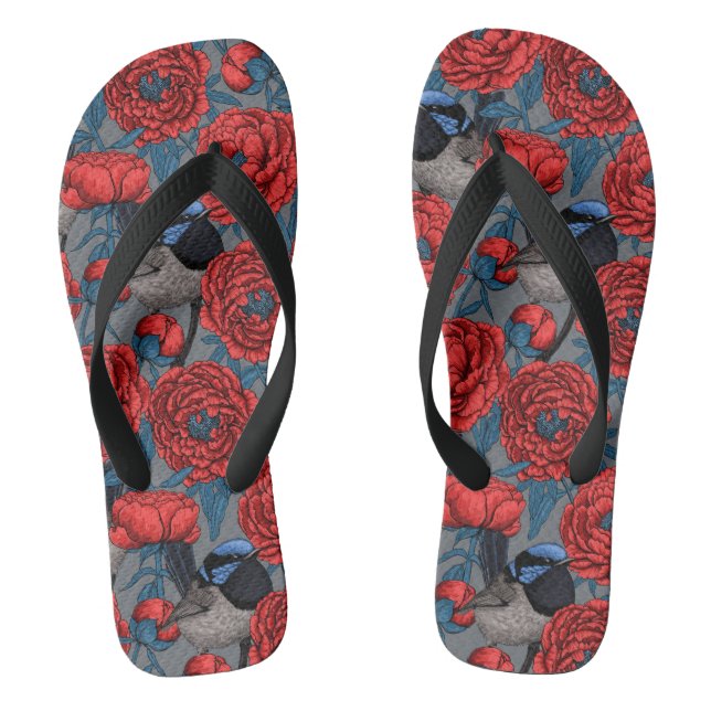 Peonies und Warnen Flip Flops (Fußbett)