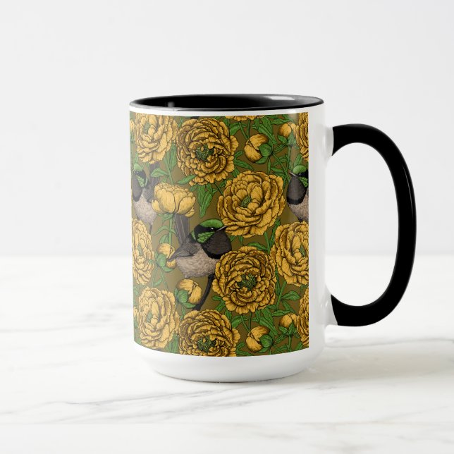 Peonies und Warnen Tasse (Rechts)