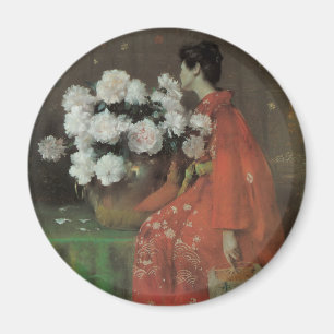 Peonies von William Merritt Chase, Vintage Kunst Magnet