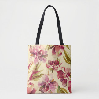 Peonies Watercolor: Nahtlose Hintergrundblicke