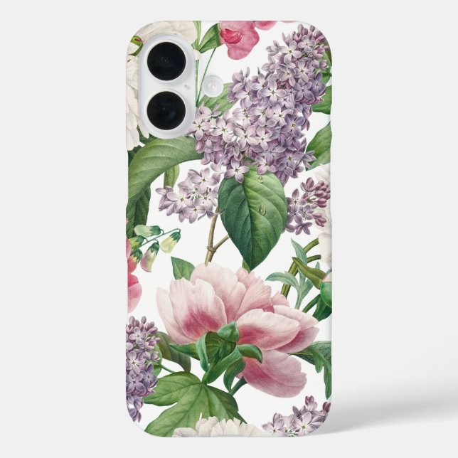 Peonings & Lilacs Blumengarten Wasserfarben Muster Case-Mate iPhone Hülle (Rückseite)