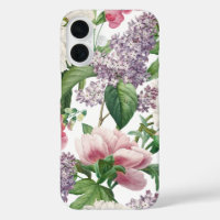 Peonings & Lilacs Blumengarten Wasserfarben Muster
