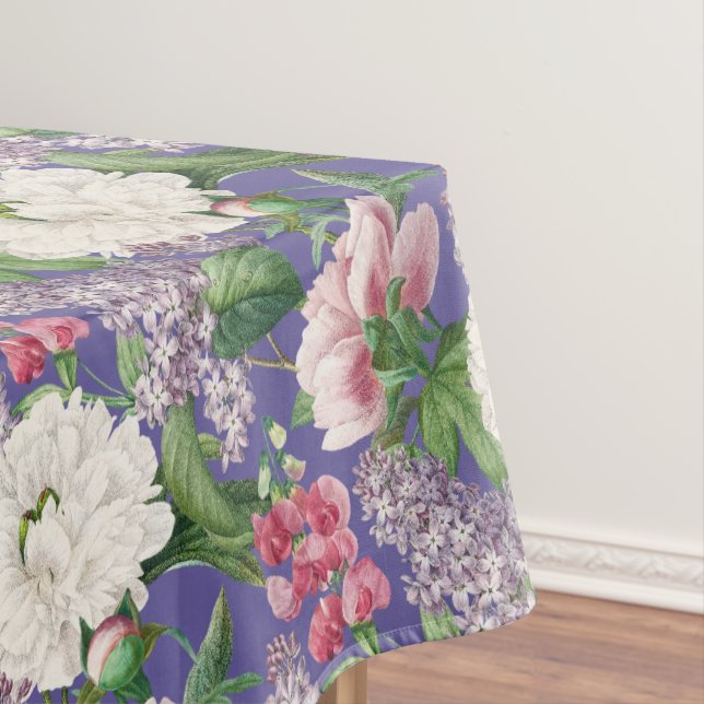 Peonings & Lilacs Blumengarten Wasserfarben Muster Tischdecke (Beispiel)