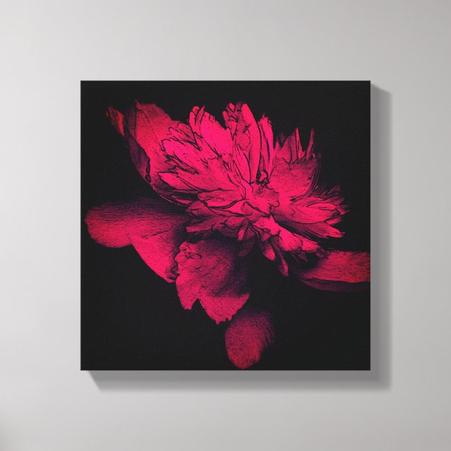 Peony Abstract Floral Art  Leinwanddruck (Vorderseite)