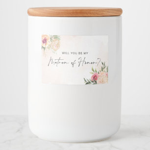 Peony and Gold Bloom Matron of Honey Candle Label Lebensmitteletikett