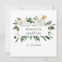 *~* PEONY AR15 QR FOTO UAWG Floral Wedding Invita