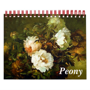 Peony Art Calendar (5,5" x 7") Kalender