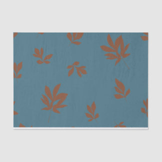 Peony Blätter Blue & Rust Seidenpapier