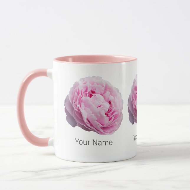 Peony Blossom Rose für Blume und Garten Lover Tasse (Links)