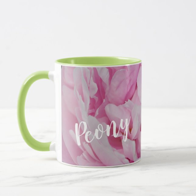 Peony Blossom Rose für Blume- und Gartenliebhaber Tasse (Links)