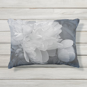 Peony Blue Blume Outdoor Accent Pillow Kissen Für Draußen