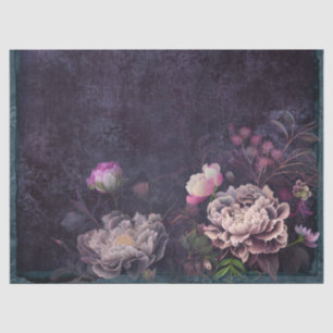 Peony-Blume auf Dunkler Lila Decoupage Seidenpapier
