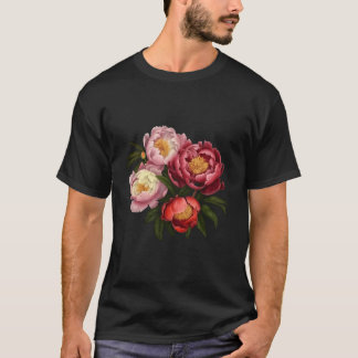 Peony Blume Floral Bouquet Blossom T-Shirt