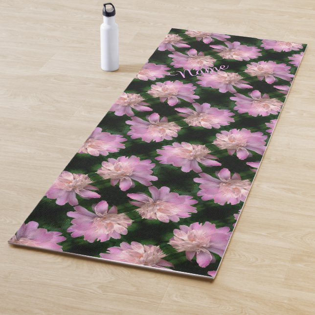 Peony Blume in Bloom Nature Muster Personalisiert Yogamatte (Beispiel)