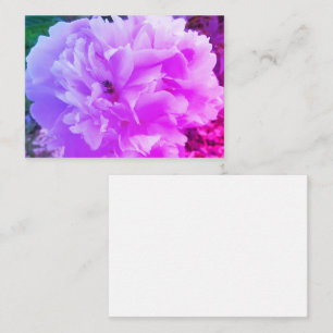 Peony-Blume mit einer Honey-Biene Begleitkarte