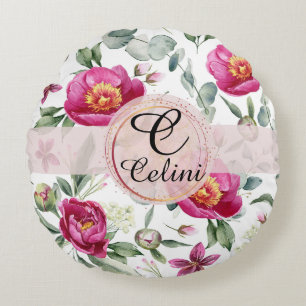 Peony Blume nahtlose Muster Throw Kissen