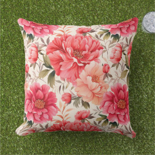 Peony Blume Outdoor Pillow Kissen