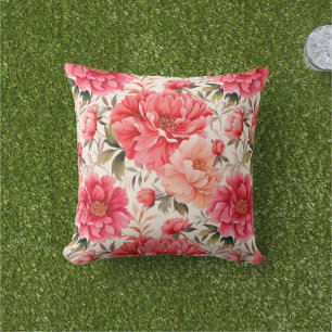 Peony Blume Outdoor Pillow Kissen