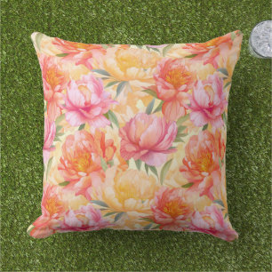 Peony Blume Outdoor Throw Kissen
