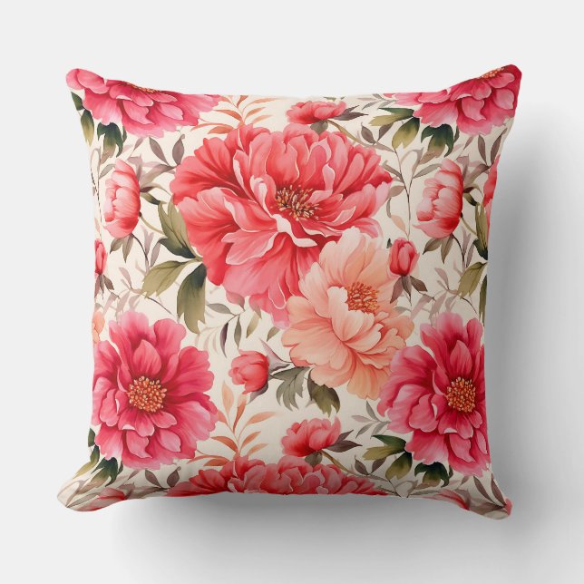 Peony Blume Pillow Kissen (Vorderseite)