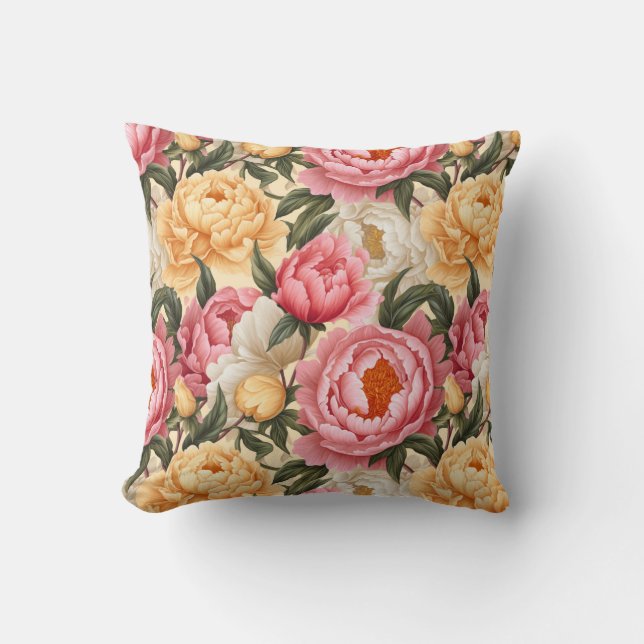 Peony Blume Pillow Kissen (Vorderseite)