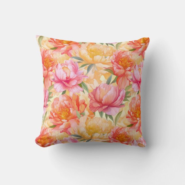 Peony Blume Pillow Kissen (Vorderseite)
