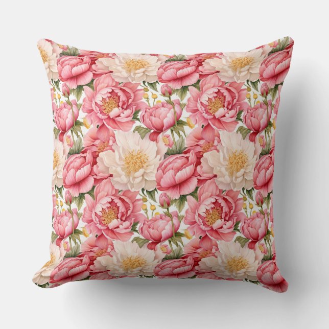 Peony Blume Pillow Kissen (Vorderseite)