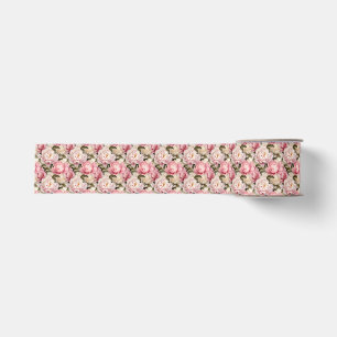 Peony Blüten Große rosa Weiße Romantische Blüte Ripsband