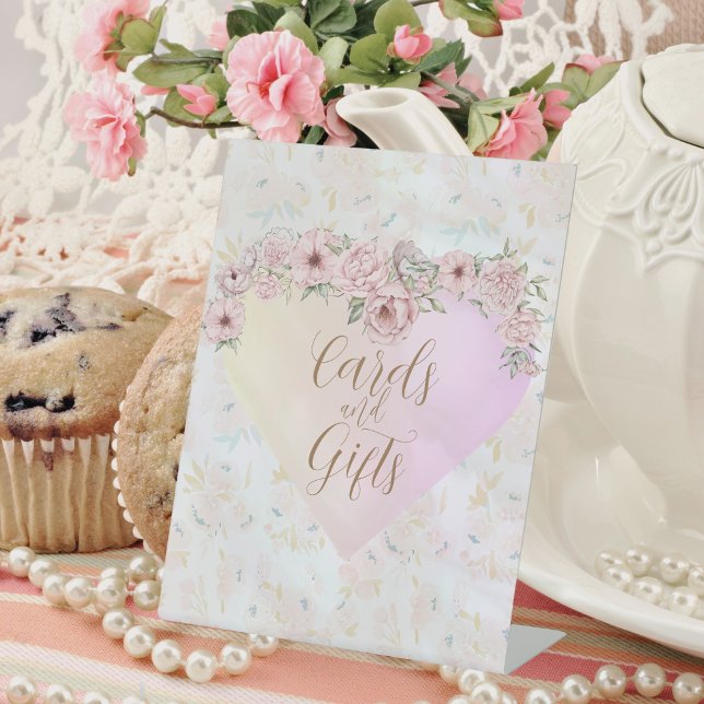 Peony Bouquet Brautparty Pedestal Sign Sockelschild (Von Creator hochgeladen)