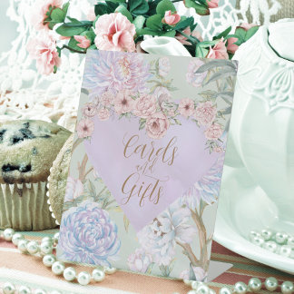 Peony Bouquet Brautparty Pedestal Sign Sockelschild