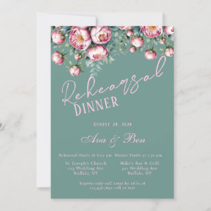 Peony Bouquet Probe Dinner Einladung