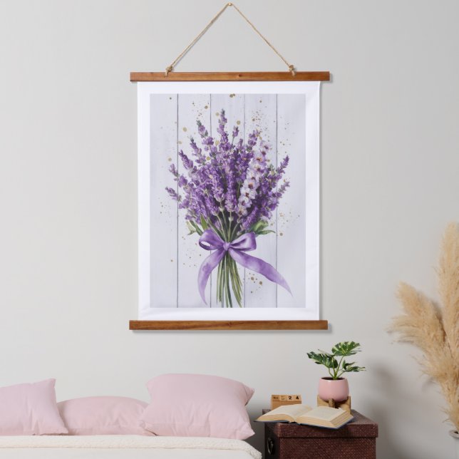 Peony Bouquet Wall Tapestry Wandteppich Mit Holzrahmen (Schlafzimmer)