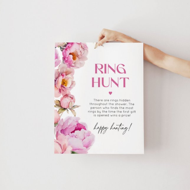 Peony bright pink ring Jagd Brautparty Game Poster (Von Creator hochgeladen)
